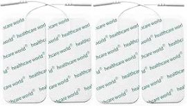 TENS Electrode pads 10cm x 5cm Set of 4 Large by Healthcare World®