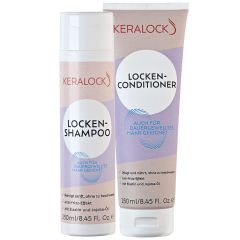 KERALOCK Curl Shampoo and Conditioner Set, Anti-Frizz, Enriched with Elastin & Jojoba Oil, For Curly & Permed Hair 250ml Each