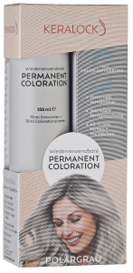 Keralock Permanent Hair Color, Polar Grey - 150ml, No Premix Needed, Reusable for Up to 4 Months - All-in-One Dye with Conditioner & Brush